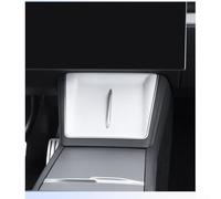 Almohadilla de silicona de carga inalámbrica antideslizante para EV para consola central modelo Y, cobertura de panel completo, resistente a asegurar el teléfono durante el uso (blanco)