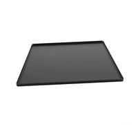 Almohadilla de silicona portátil para aire acondicionado con borde elevado de 2 cm para protección del suelo debajo de lavadoras y pequeños electrodomésticos (negro, 60 cm)