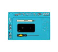 Almohadilla de Soldadura, Estera de Soldadura Plataforma de Reparación de Soldadura Multiusos Resistente al Calor de 500 ℃ Plataforma de Reparación con Muescas de Tornillo para Soldadura