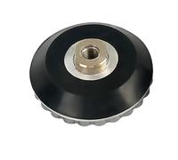 Almohadilla de soporte de goma de aluminio macizo, 100 mm diseño central de agujero de agua para piedras preciosas, almohadilla de pulido, adaptador compatible con doble rosca para bordes de piedra
