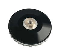 Almohadilla de soporte de goma de aluminio macizo, 100 mm diseño central de agujero de agua para piedras preciosas, almohadilla de pulido, adaptador compatible con doble rosca para bordes de piedra