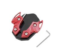 Almohadilla de soporte para motocicleta Cubierta de soporte lateral para motocicleta, reposapiés con forma diseño murciélago para estacionamiento seguro(Rojo)