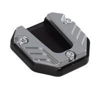 Almohadilla de soporte para motocicleta - Protector de piso antideslizante y antihundimiento | Placa de extensión lateral de aleación de aluminio ensanchada | Base de soporte ampliada | Reposapiés de