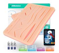 Almohadilla de sutura DiMedsion | Pad de sutura para kit de sutura de 3 capas. kit sutura con 14 heridas, kit de sutura quirurgica para practicar, kit suturas quirurgicas (PAD+SUTURES)