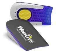 Almohadilla de talón para aliviar el dolor, Welnove Plantilla para Tendinitis de talón, Fascitis plantar, Mujeres 37,5-41, Hombres 37-39, 0,6 y 1 pulgadas de altura, 2 pares