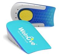 Almohadilla de talón para aliviar el dolor, Welnove Plantilla para Tendinitis de talón, Fascitis plantar, Mujeres 37,5-41, Hombres 37-39, 0,6 pulgadas de altura, 1 doble