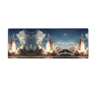 Almohadilla de teclado de goma de 12 x 31.5 pulgadas WHJSHOP Kennedy Space Center Rocket Launch impresa suave y gruesa para proteger el escritorio para estudio de computadora de oficina