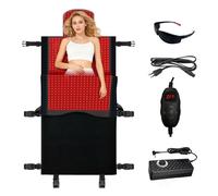 Almohadilla De Terapia De Luz Roja For El Hogar, Estera De Terapia De Luz Roja De 73 "x 33", Cuerpo Completo Utilizada For Aliviar El Dolor Con Saco De Dormir De 2570 LED