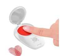Almohadilla de tinta de huella dactilar, almohadilla de tinta de huella digital - Almohadillas de tinta sensibles a la luz, almohadilla de sello rojo, cinta incluida, kit impermeable de
