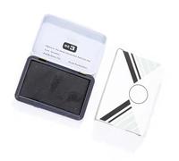 Almohadilla de tinta de sello resistente al agua de secado rápido para dedos, 90 x 56 mm, para documentos financieros, tintas de contrato