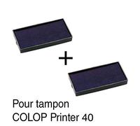 Almohadilla de tinta para sello COLOP Printer 40, 59 x 23 mm, 2 unidades, color azul