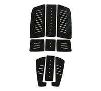 Almohadilla de tracción de cubierta EVA, alfombrilla antideslizante para tabla de surf, almohadilla trasera de absorción de impactos para tabla de remo Longboard, cubierta de (Negra)