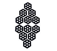 Almohadilla de tracción para surf, almohadillas hexagonales para cubierta, 12 almohadillas antideslizantes de EVA para tabla de surf, almohadilla de tracción frontal con adhesivo universal para tablas