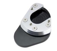 Almohadilla del soporte lateral del pie Kickstand Ampliar placa soporte lateral para motocicleta almohadilla de extensión para Husqvarna 701 SM para Enduro(Sliver Black)