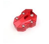 Almohadilla del soporte lateral del pie Placa de extensión pie soporte lateral para motocicleta, amplificador para BMW(Rojo)