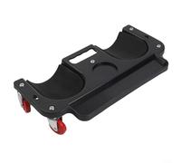 Almohadilla deslizante de reparación para tareas automotrices con marco de polietileno y diseño de rueda (negro)