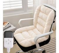 Almohadilla Electrica para Silla de Oficina, Almohadilla Térmica Cómoda, Almohadilla Térmica para Respaldo Completo, Manta Electrica con Control Remoto, Control de 9 Temperaturas y 4 Temporizadores(Be