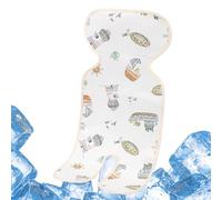 Almohadilla enfriadora para asiento de automóvil - Forro para cochecito de bebé | Estera de seda de hielo para cochecito de bebé, forro ajustable para asiento de coche de verano, estera de hielo para