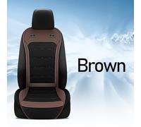 Almohadilla for Asiento de automóvil con Flujo de Aire: 24 Orificios de ventilación, Brisa instantánea, renovación en 5 Segundos, Cuero Duradero y Tela de Malla.(Brown)