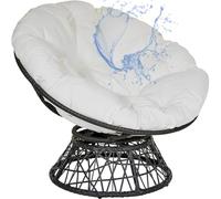 Almohadilla for Silla Hamaca Tipo Huevo de jardín, Suave, reclinable, con Respaldo, Color Rojo(White,80X80)