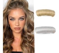 Almohadilla invisible y esponjosa para el cabello, almohadilla invisible para el pelo sintético, moño de pelo, pelo natural para levantar la frente en el cabello