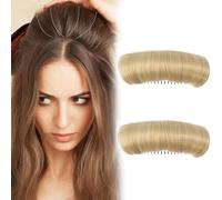Almohadilla invisible y esponjosa para el cabello, clip de pelo sintético invisible, clip de pelo natural para volumen, almohadilla invisible para el pelo sintético, para maquillaje de novia, estilo