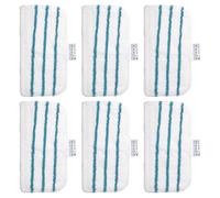 Almohadilla limpiadora de ventanas para piso, paquete de 6 unidades | Paños de repuesto para mopa de vapor, textura de microfibra, adecuados para varios suelos y limpieza de usuarios