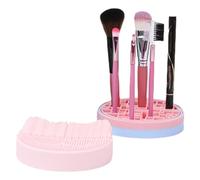 Almohadilla Limpiadora para Brochas de Maquillaje - 2 en 1 con Soporte Secador - Estropajo para Brochas de Maquillar,Para Esponjas y Pufs de Polvos, Uso Diario en Hogar,