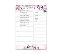 Almohadilla magnética para lista de compras para refrigerador: lista de compras con imán desgarrable, almohadilla magnética semanal para planificación de comidas | 52 hojas con comestibles desgarrable