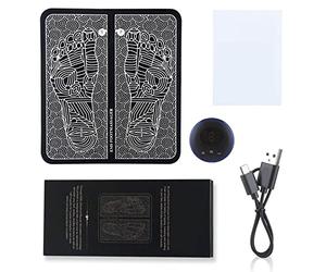 Almohadilla masajeadora de pies, alfombrilla masajeadora de pies 6 modos 9 Fuerza USB Recargable Microcorriente Almohadilla de masaje de suela