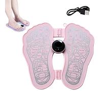 Almohadilla masajeadora eléctrica para estimulador de pies - Masajeador estimulador de pies eléctrico EMS,Mejora la circulación de los pies, Alivia los Dolores de Las piernas de los pies, para Uso J-