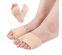 Almohadilla Metatarsal Metatarsalgia Morton Neuroma Plantar Wart Gel Pad Media Calcetín Dancer Pad - 1 Par L