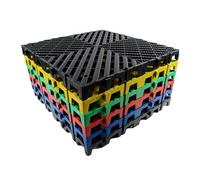 Almohadilla Modular Entrelazada, Esteras De Drenaje De Empalme De 50x50x5 Cm, For Aplicaciones Industriales, De Construcción Y Residenciales.(Gray,4 pieces)