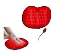 Almohadilla multiusos para pies Warmforwel con luz infrarroja y roja, 128 unidades, 660 nm y 850 nm, con luz LED, alimentación por USB y conexión tipo C, 5 modos