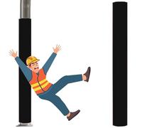 Almohadilla para bastón de baloncesto, protector de espuma anticolisión para postes de 11-22 cm, cojín de seguridad para exteriores, acolchado de parachoques, naranja, diámetro de 220 mm