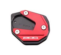 Almohadilla para Caballete Moto Soporte Lateral para Motocicleta, Placa Ampliada, Accesorios para KA&Was&AKI Z 650 800 900 1000 Z900 RS Z1000 SX Z650 2017-2024 2023(Red-800)
