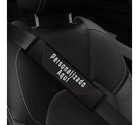 Almohadilla para Cinturón de Seguridad Coche - Fundas Personalizadas Transpirables y Hombreras de Automóvil - Cubre Cinturones para Niños y Adultos en Fibra de Carbono