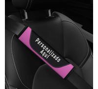 Almohadilla para Cinturón de Seguridad Coche - Fundas Personalizadas Transpirables y Hombreras de Automóvil - Cubre Cinturones para Niños y Adultos en Fibra de Carbono