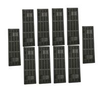 Almohadilla para Correa de Hombro de Mochila Negra 10 Piezas PVC | Antideslizante, Ligera, Repuesto para Bolso y Bandolera, Formato Rectangular