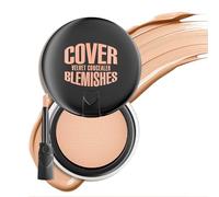 Almohadilla para corrector de tatuajes con pincel, maquillaje impermeable de cobertura completa para cicatrices, ojeras e imperfecciones de la piel, maquillaje ligero de larga duración para cara y