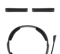 Almohadilla para Diadema de Cuero con proteína Geekria Compatible con Jabra, Plantronics, Sennheiser, VXI BlueParrott, Pieza de reparación/Cinta de Repuesto (Negro)