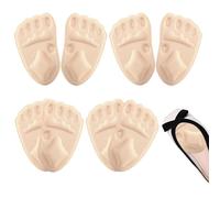 Almohadilla para el antepié, plantilla de tacón alto, 4 pares de ajustadores de relleno de zapatos | Plantilla de espuma suave antidolor para la cabeza del zapato | Almohadilla de tamaño medio