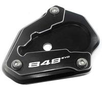 Almohadilla para el caballete de la moto Motocicletas Para Ducati 848 para EVO 2020 Soporte de aluminio CNC para motocicleta, placa soporte extensión lateral para el pie, ampliador(Black 848evo)