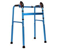 Almohadilla para el pie con ayuda para caminar, andador para caminar con rotación libre de 360 °, andador auxiliar plegable con estructura de aleación de aluminio