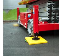 Almohadilla para Gato de estabilizador, Almohadilla Universal Amarilla/Verde para Gato de Remolque - Bloque de Goma de 23,6 x 23,6 x 2 Pulgadas para un Soporte Estable y Antideslizante; prot