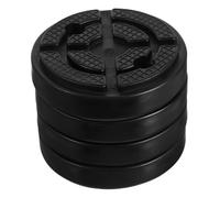 Almohadilla para Gato de Piso de Goma, 4 Piezas, 12x3cm | Tacos de Goma, 7cm entre Orificios, Color Negro, para Elevador de Dos Postes y Hoist