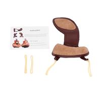 Almohadilla para Hombro y Mentonera de Violín 2 en 1 Ajustable Antideslizante Impermeable de Piel de Oveja para Violinistas Cómoda y Estable (3/4-4/4)