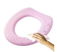 Almohadilla para inodoro para baño: sellado de silicona suave y reutilizable, calentador gris estético, de asiento duradera e inodoro, manija de elevación integrada | Accesorio de aislamiento té