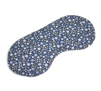 Almohadilla para los ojos "Flower Blue" orgánica, máscara de refrigeración y almohadilla de refrigeración para los ojos, la alternativa natural a la máscara de ojos de gel, cojín de linaza