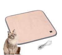 Almohadilla para mascotas con calefacción: alfombra de calentamiento sin deslizamiento para gato, cojín de calefacción de cachorros impermeables | Cama de calefacción eléctrica suave con niveles ajust